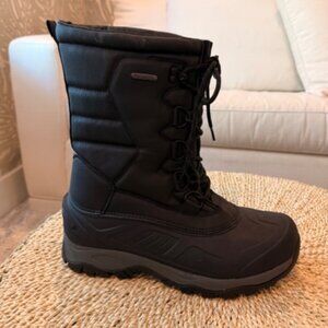 Never Worn Mens Black 3M Thinsulate Winter Waterproof Boots, 9